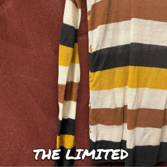 Preowned The Limited Striped Button-Side Sweater - Size Small - Picture 2 of 7